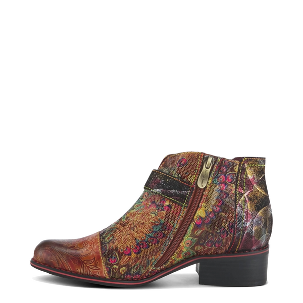 Spring Step Women's Georgiana Scope Heeled Boot in Camel Multi
