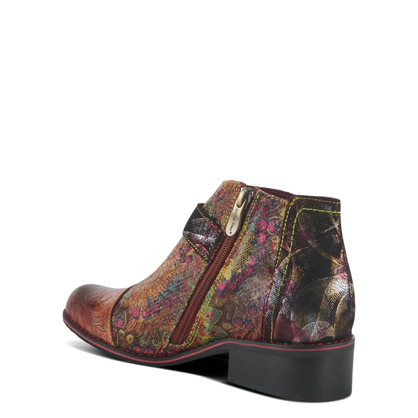 Spring Step Women's Georgiana Scope Heeled Boot in Camel Multi