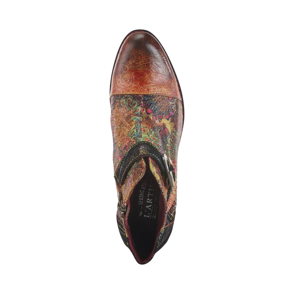 Spring Step Women's Georgiana Scope Heeled Boot in Camel Multi