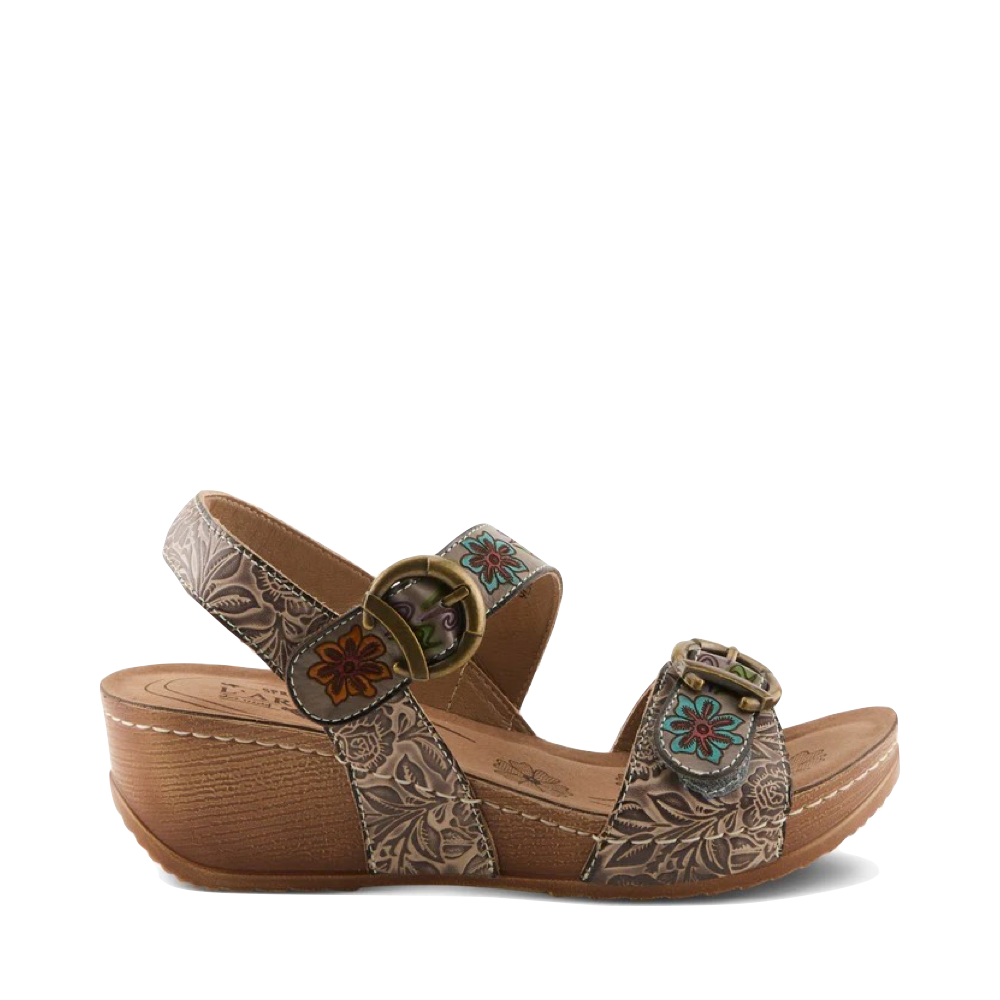 Side (right) view of Spring Step Gottaget Wedge Sandal for women.