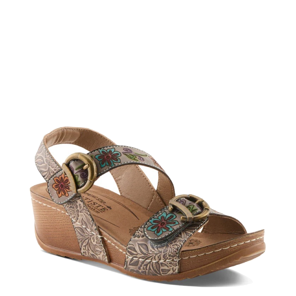 Toe view of Spring Step Gottaget Wedge Sandal for women.