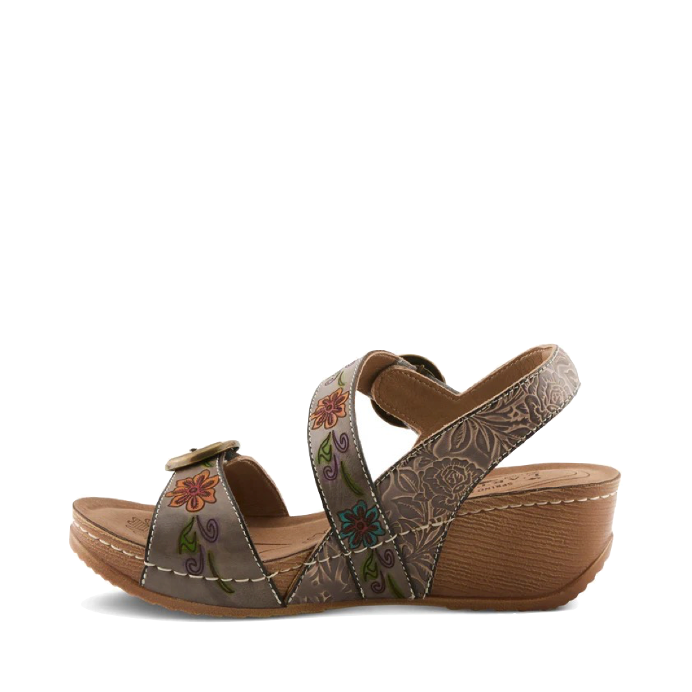 Side (left) view of Spring Step Gottaget Wedge Sandal for women.