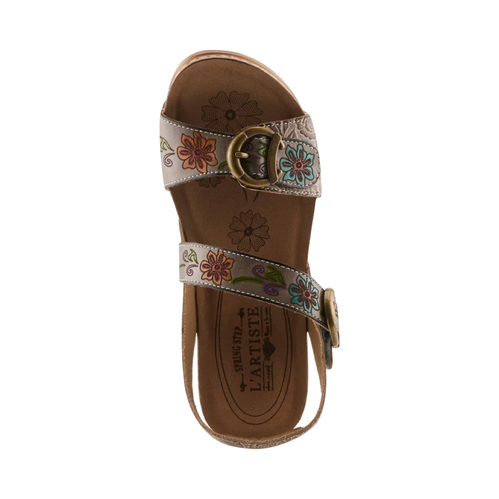 Top-down view of Spring Step Gottaget Wedge Sandal for women.