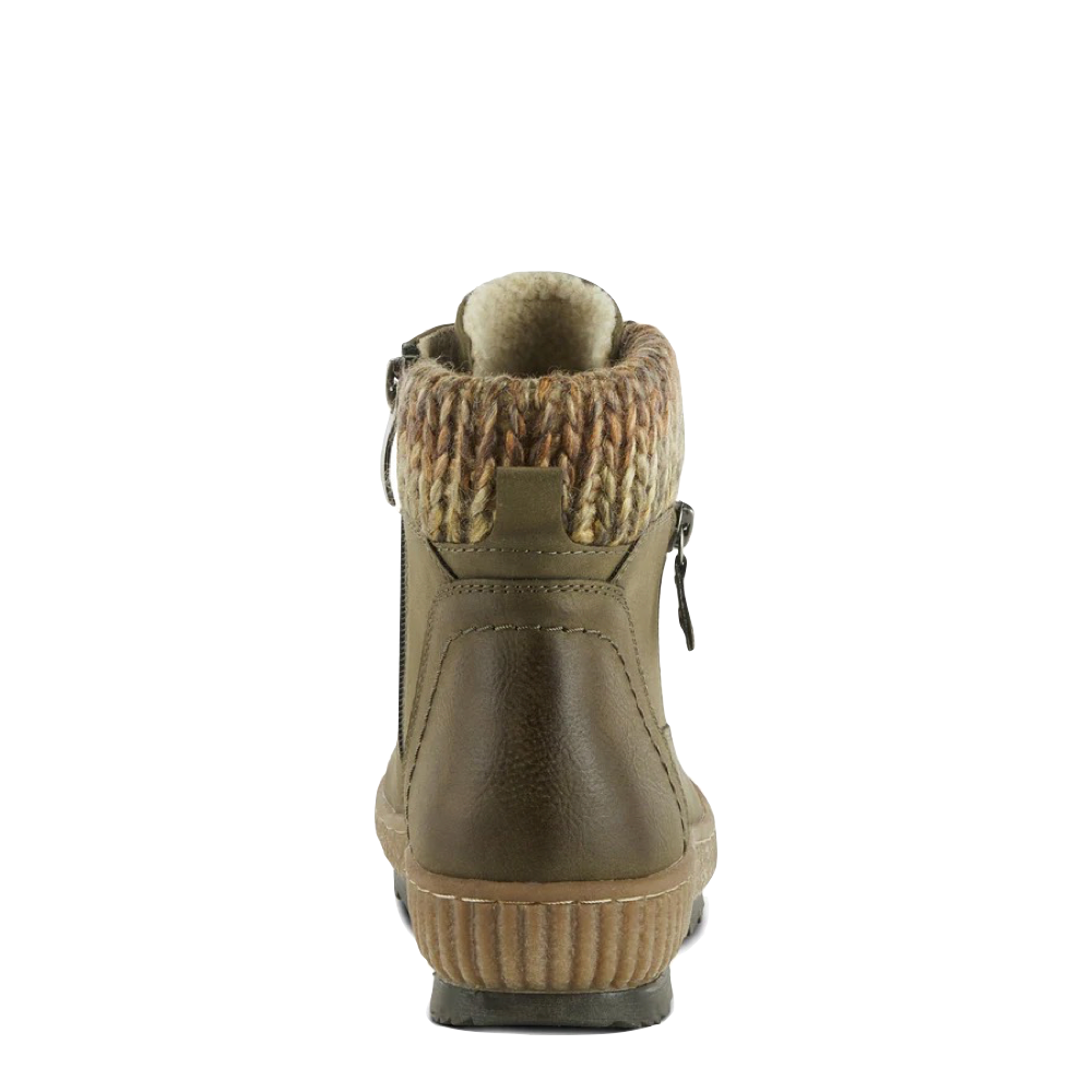 Back view of Spring Step Karlene Side Zip Lace Waterproof Boots for women.