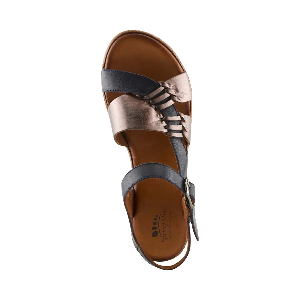 Top-down view of Spring Step Kirra Wedge Sandal for women.