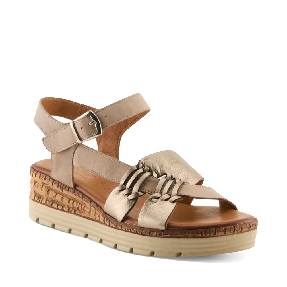 Toe view of Spring Step Kirra Wedge Sandal for women.
