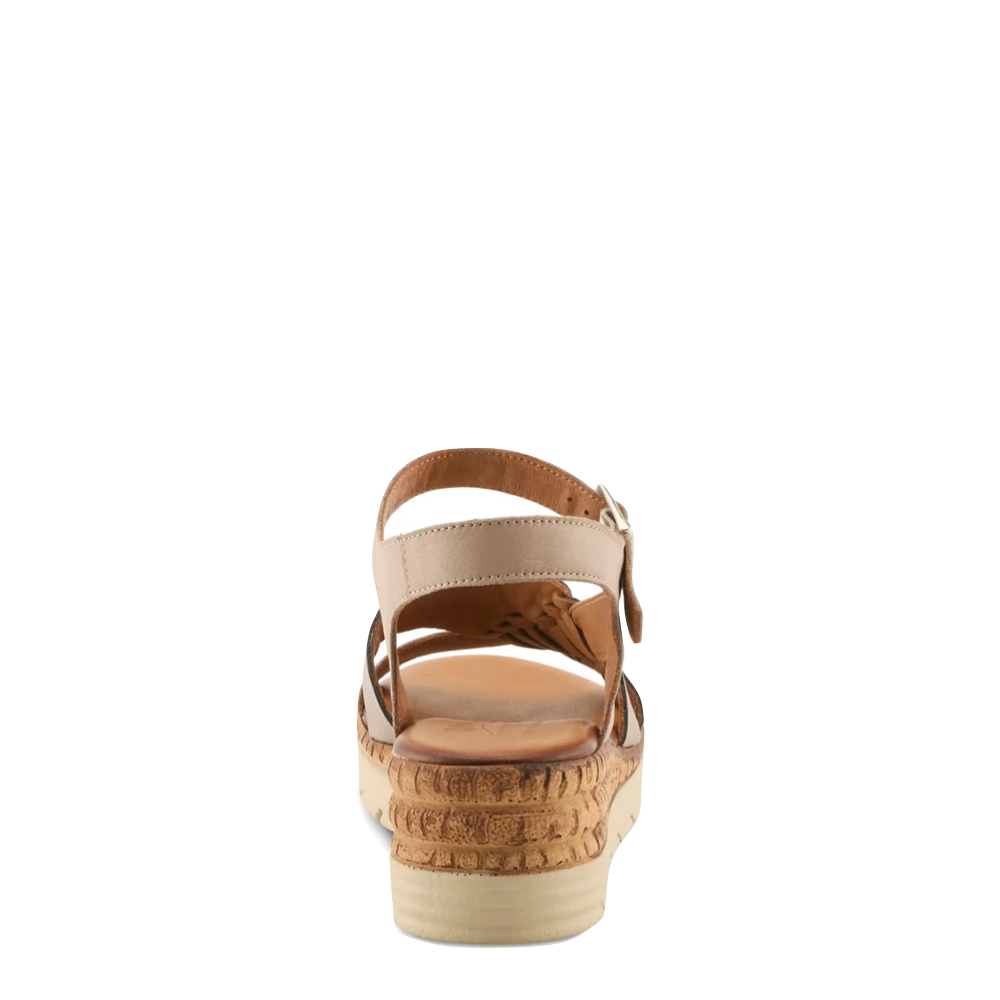 Back view of Spring Step Kirra Wedge Sandal for women.