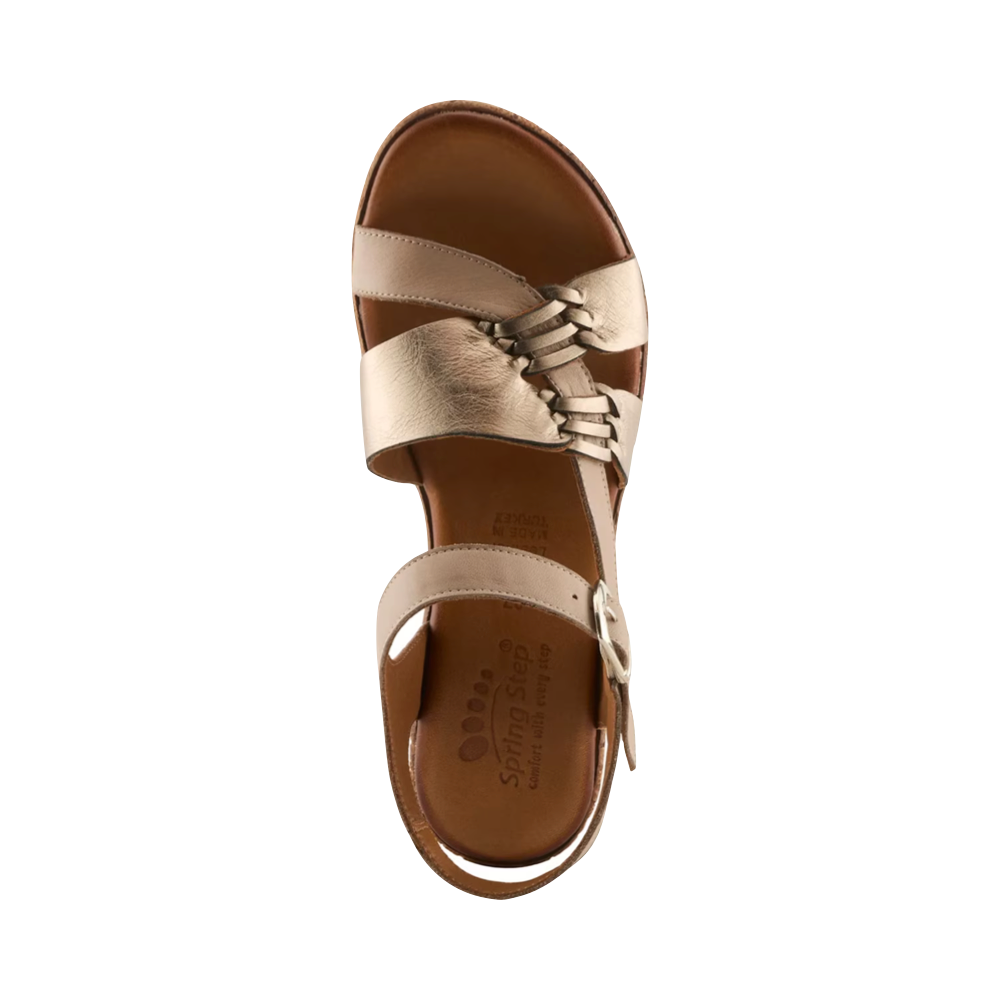 Top-down view of Spring Step Kirra Wedge Sandal for women.