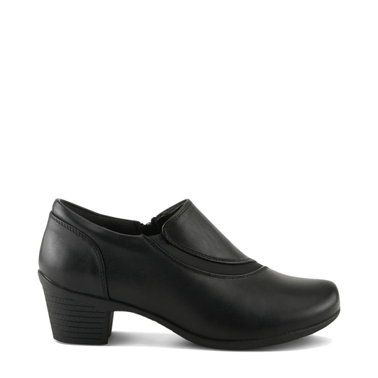 Side (right) view of Spring Step Klay Heeled Shootie for women.