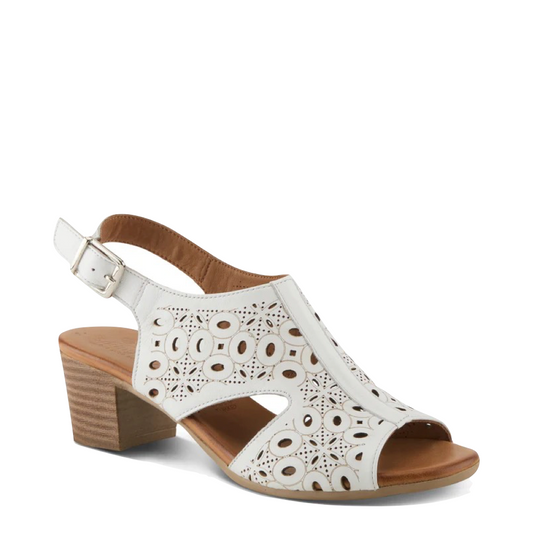 Toe view of Spring Step Kovach Heeled Sandal for women.