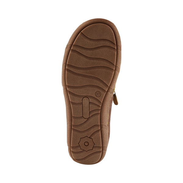 Spring Step Women's Lata Side Zip Slip On Shoe in Brown Multi