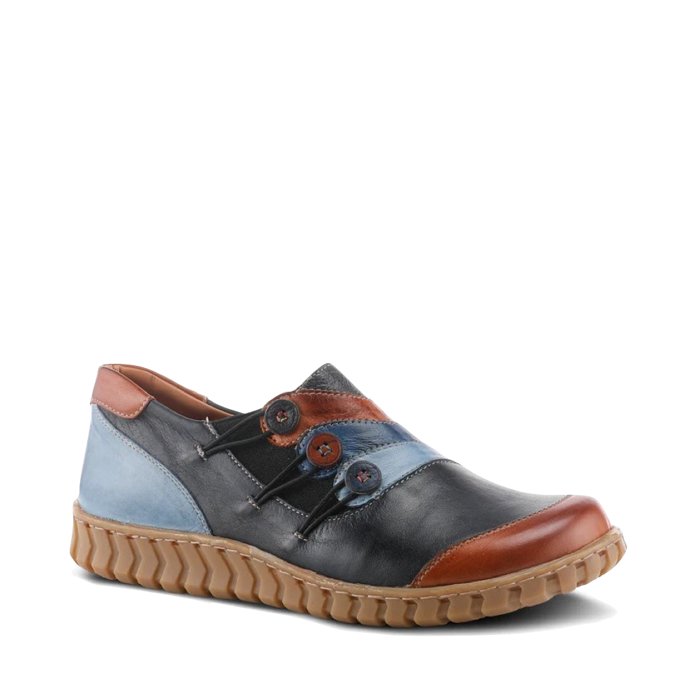 Mudguard and Toe view of Spring Step Neeta Slip On Shoe for women.