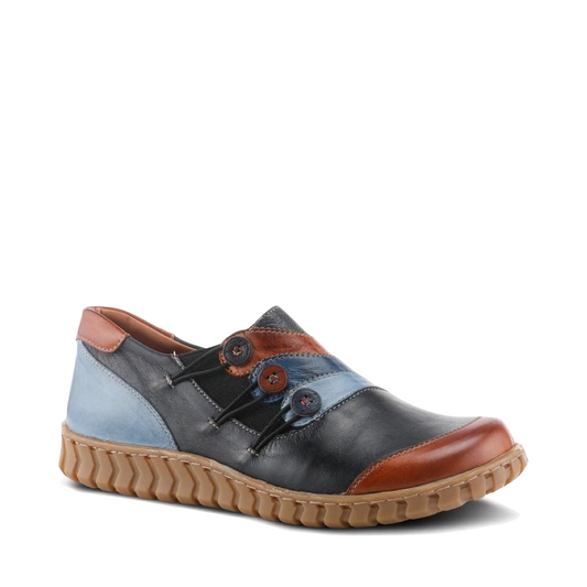 Mudguard and Toe view of Spring Step Neeta Slip On Shoe for women.