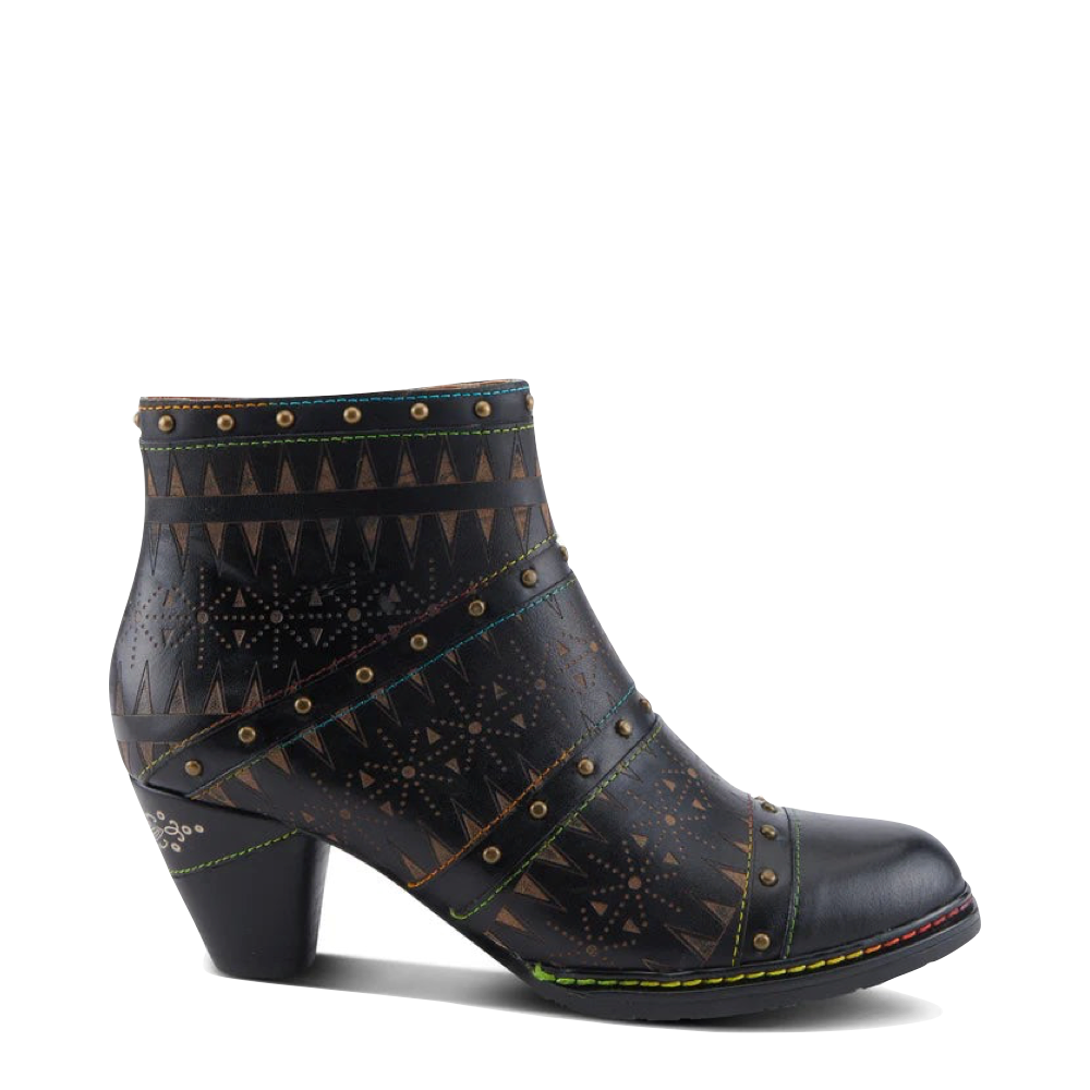 Side (right) view of Spring Step Niobe Heeled Boot for women.