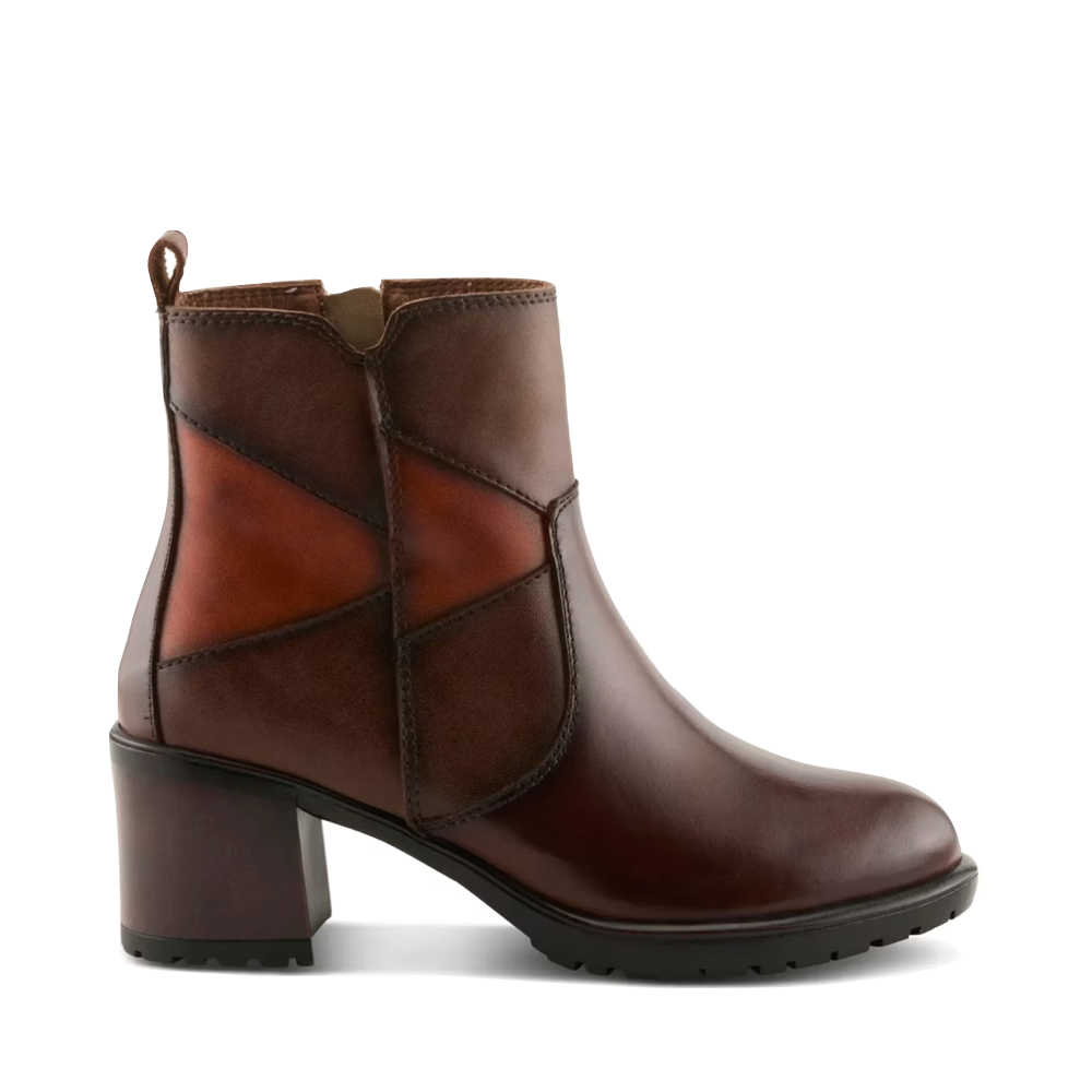 Side (right) view of Spring Step Patchpower Side Zip Boot for women.