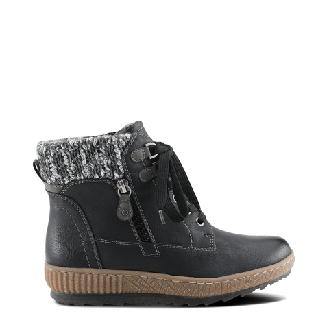 Spring Step Women's Relife Karlene Side Zip Lace Waterproof Boots in Black
