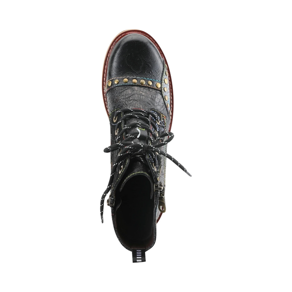 Spring Step Women's Rugup Lace Boot in Black Multi
