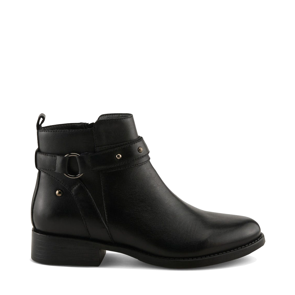 Side (right) view of Spring Step Shoeler Side Zip Ankle Boot for women.