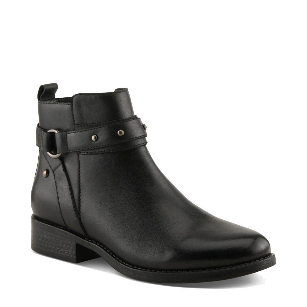 Toe view of Spring Step Shoeler Side Zip Ankle Boot for women.