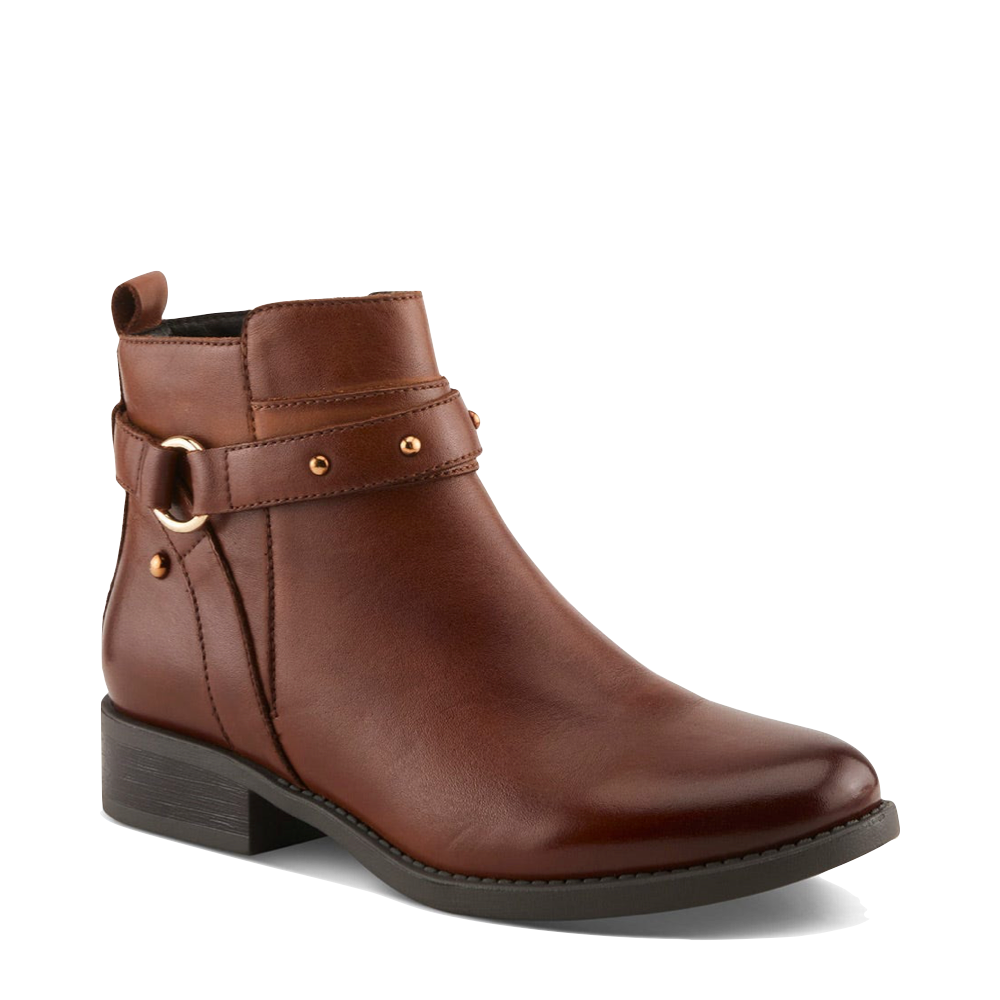 Toe view of Spring Step Shoeler Side Zip Ankle Boot for women.