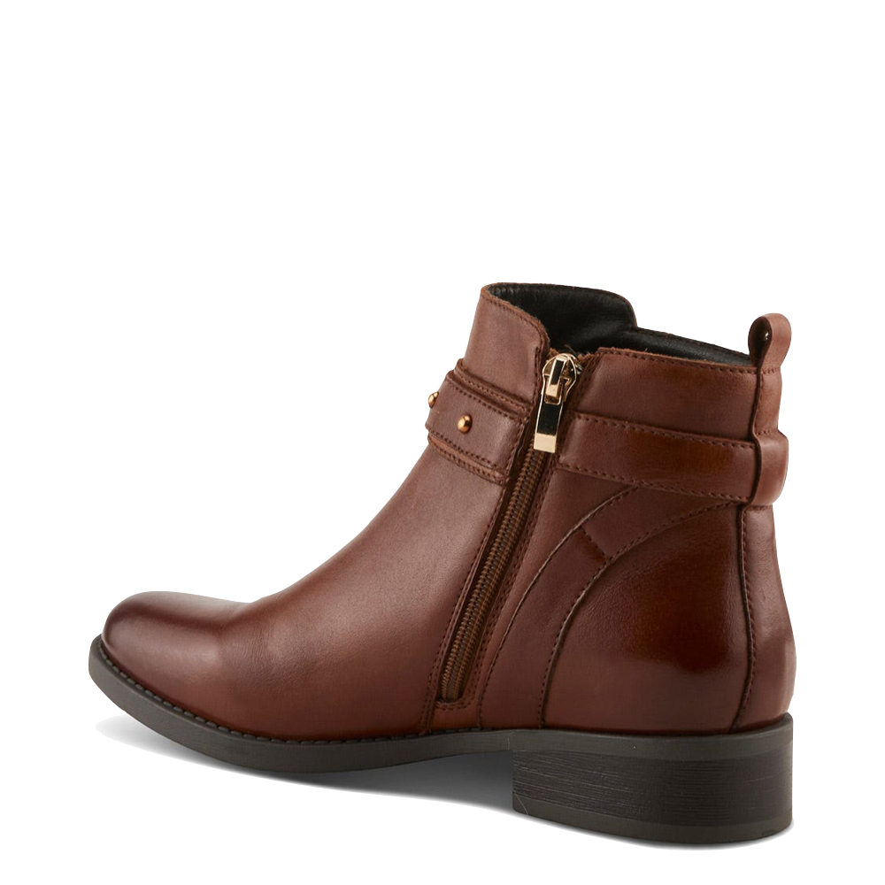 Heel view of Spring Step Shoeler Side Zip Ankle Boot for women.