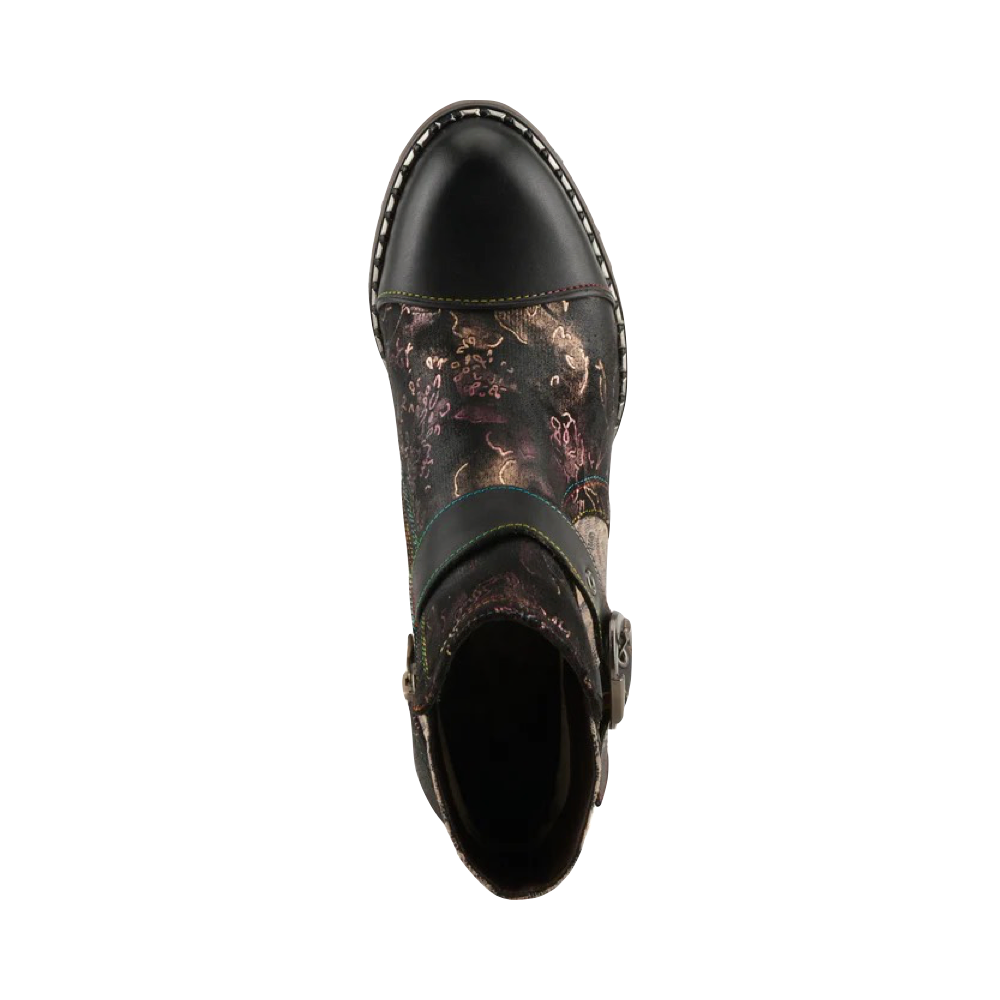 Top-down view of Spring Step Sipperb Heeled Side Zip Boot for women.
