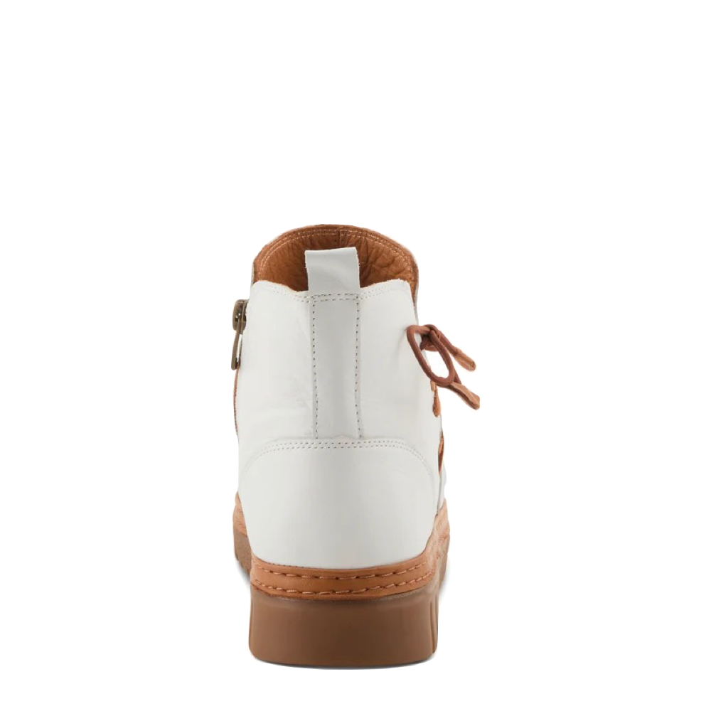 Back view of Spring Step VanDis Low Leather Zip Boot for women.