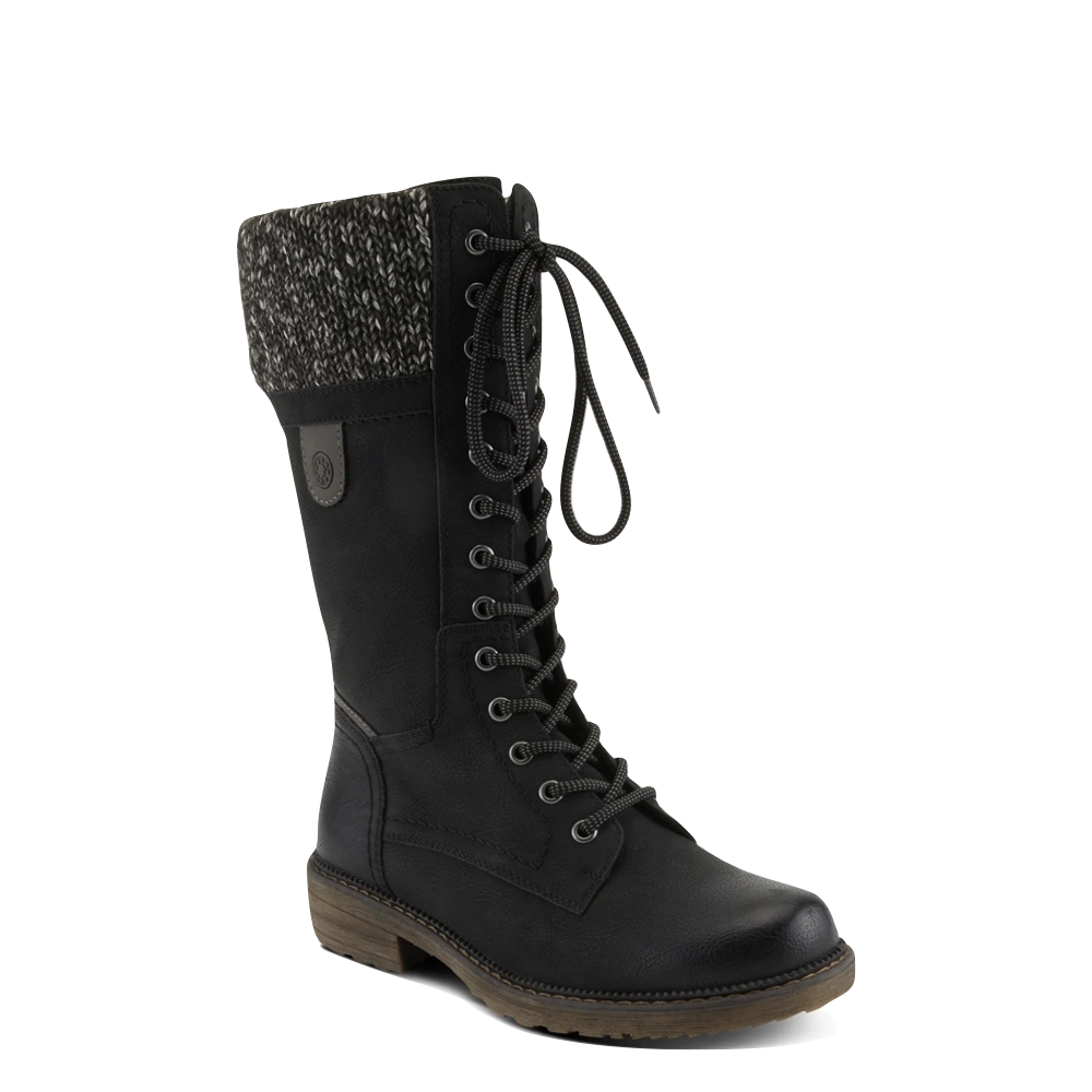 Spring Step Women's Yosemite Western Mid Calf Water Resistant Lace Boot in Black