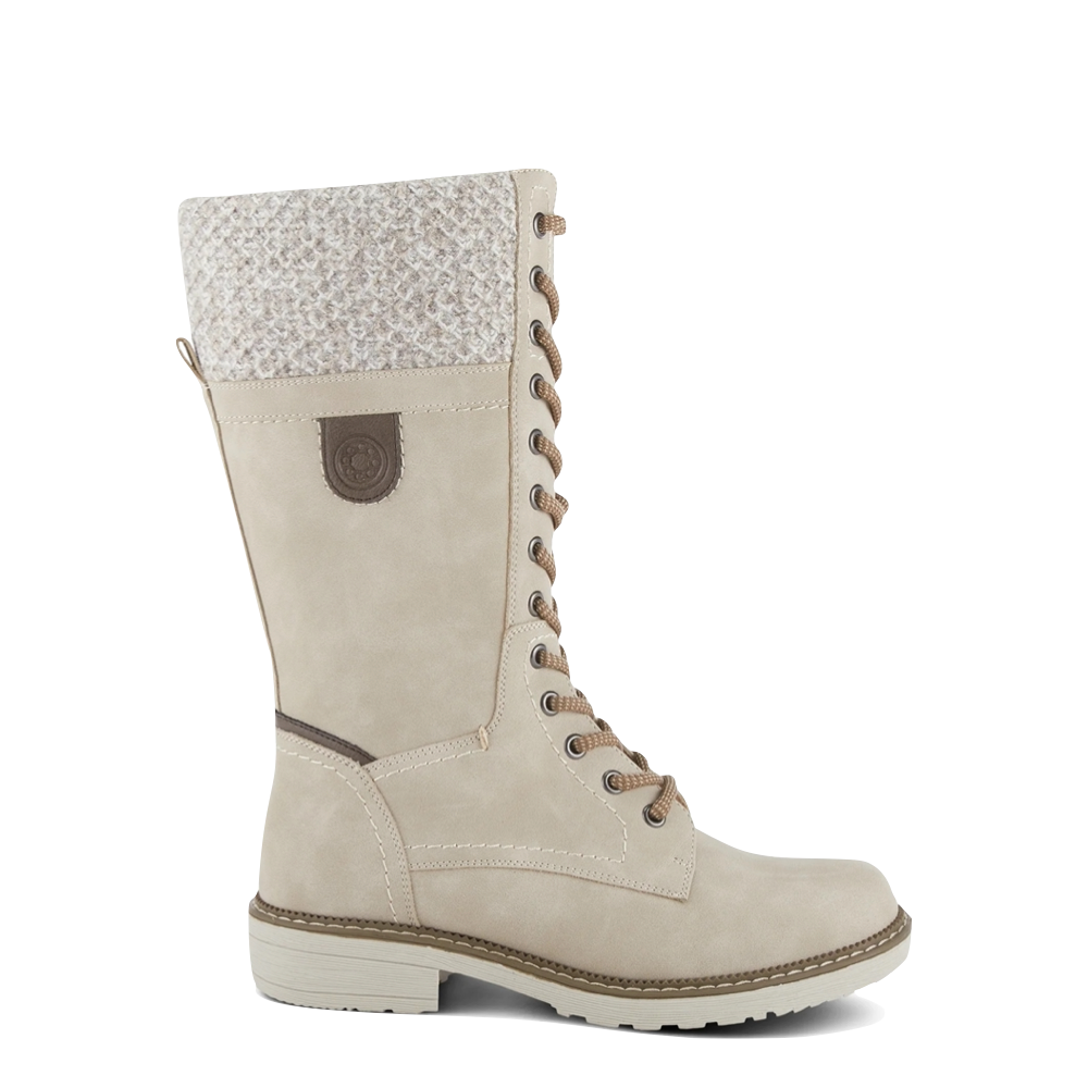 Spring Step Women's Yosemite Western Mid Calf Water Resistant Lace Boot in Light Grey
