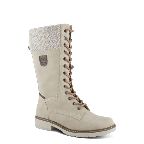 Spring Step Women's Yosemite Western Mid Calf Water Resistant Lace Boot in Light Grey