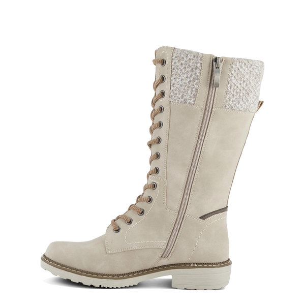 Spring Step Women's Yosemite Western Mid Calf Water Resistant Lace Boot in Light Grey