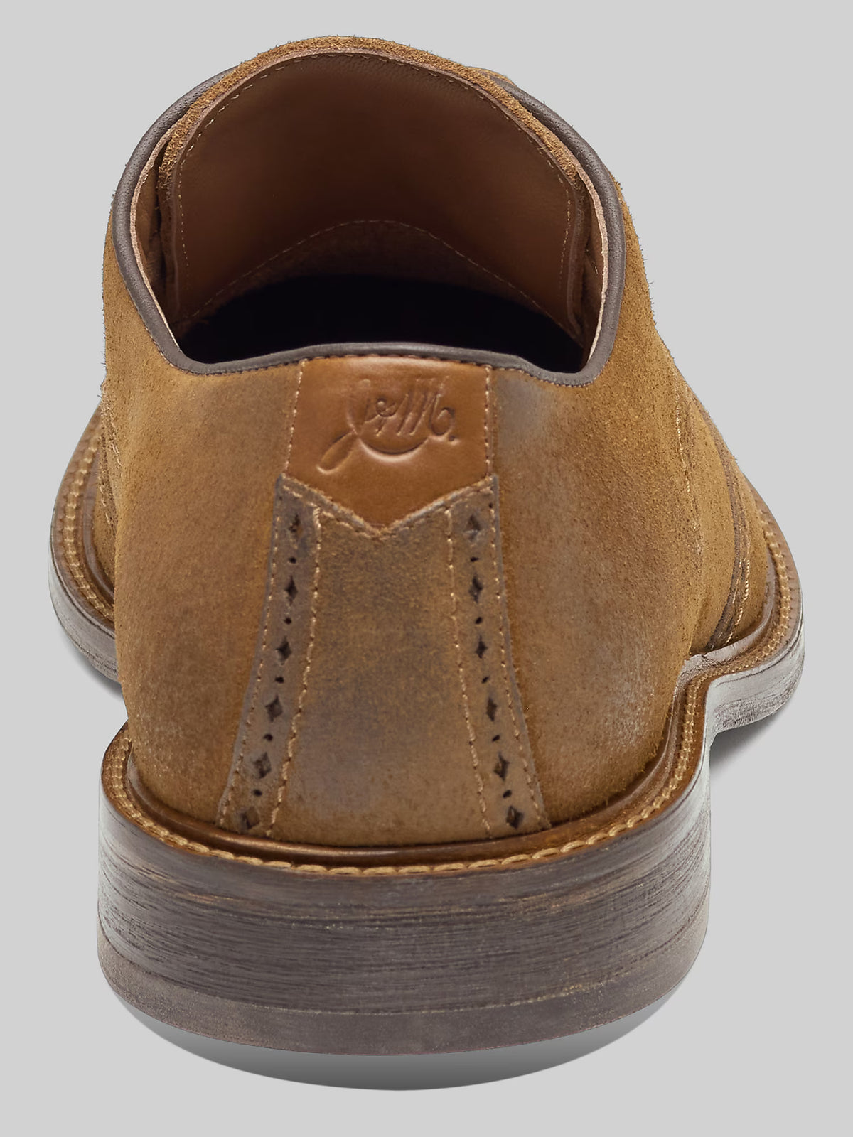 Johnston & Murphy Men's Ripley Wingtip Lace in Snuff Waxed Suede