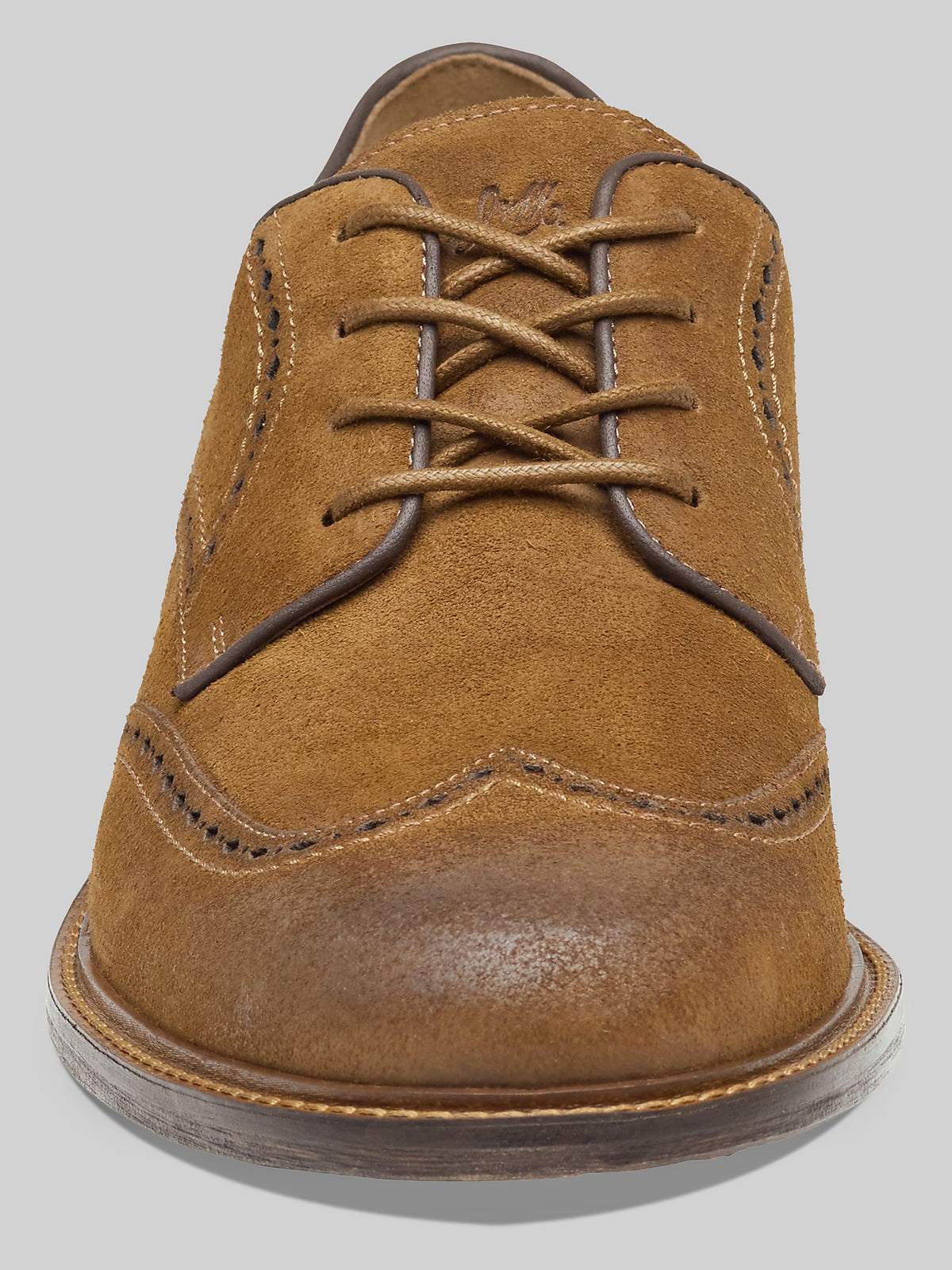 Johnston & Murphy Men's Ripley Wingtip Lace in Snuff Waxed Suede