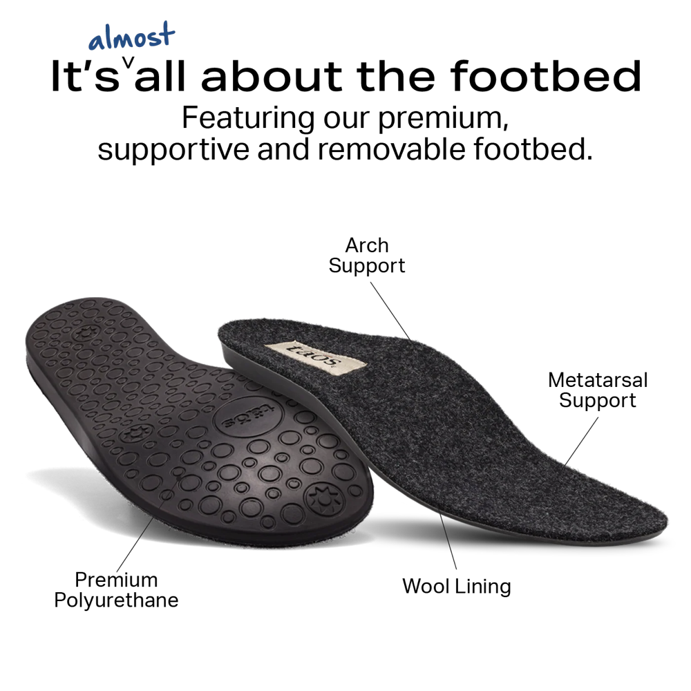 Detail view of Taos Convertawool Wool Slip On for women.