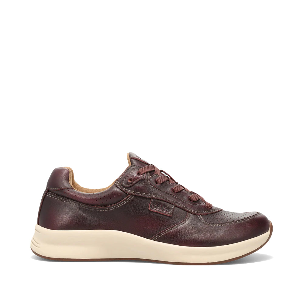 Side (right) view of Taos Delta Leather Lace Sneaker for women.