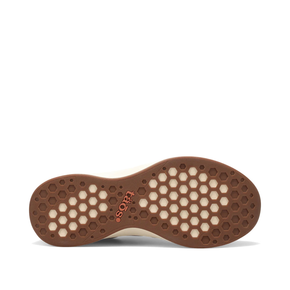 Bottom view of Taos Delta Leather Lace Sneaker for women.