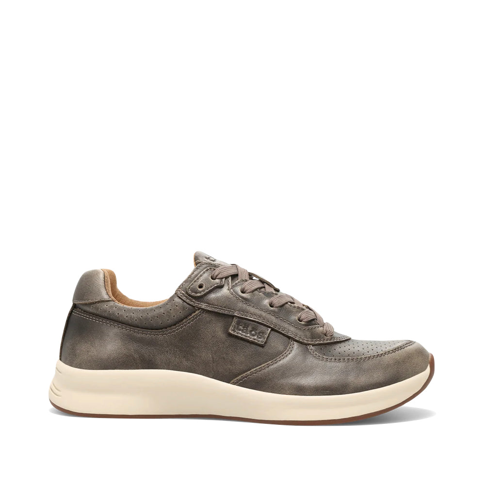 Side (right) view of Taos Delta Leather Lace Sneaker for women.