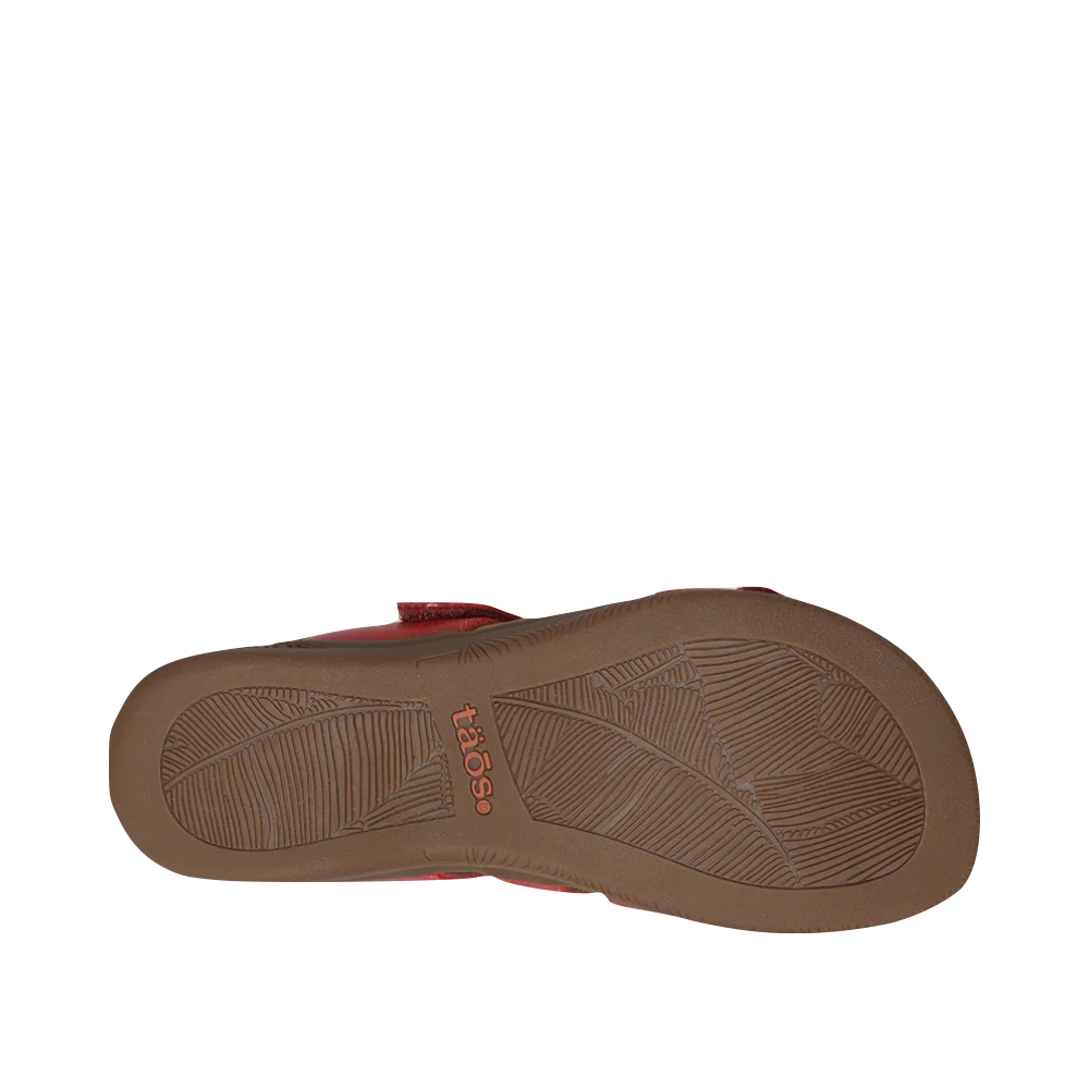 Bottom view of Taos Double U Adjustable Strap Slide Sandal for women.