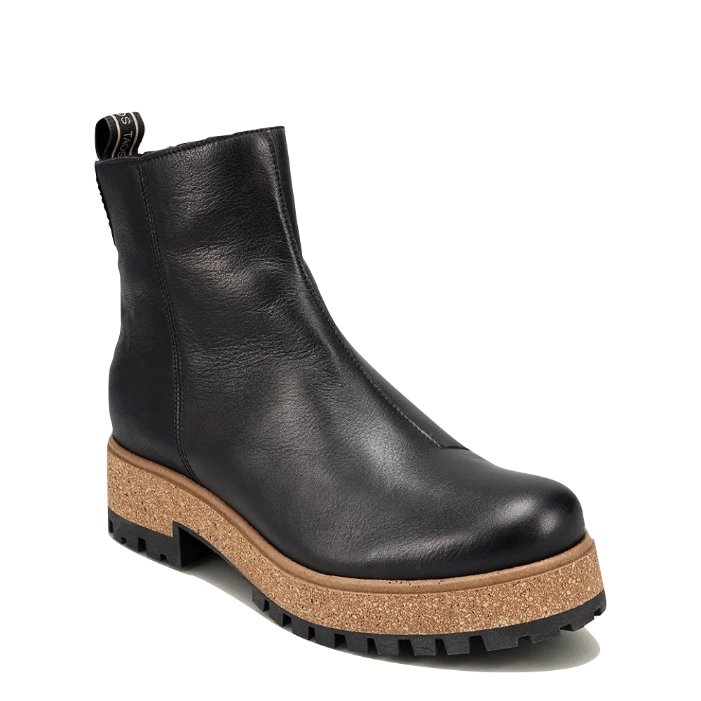 Taos Women's Downtown Heeled Leather Boot in Black
