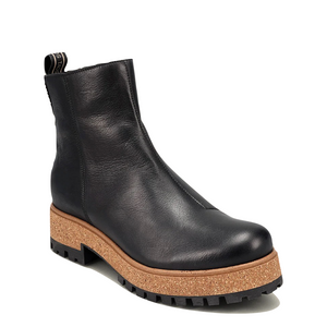 Taos Women's Downtown Heeled Leather Boot in Black