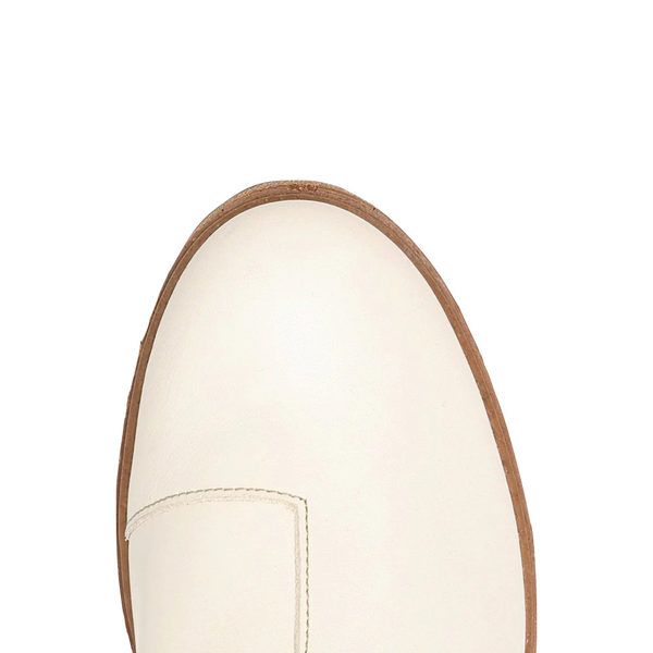Taos Women's Downtown Heeled Leather Boot in Eggshell Beige