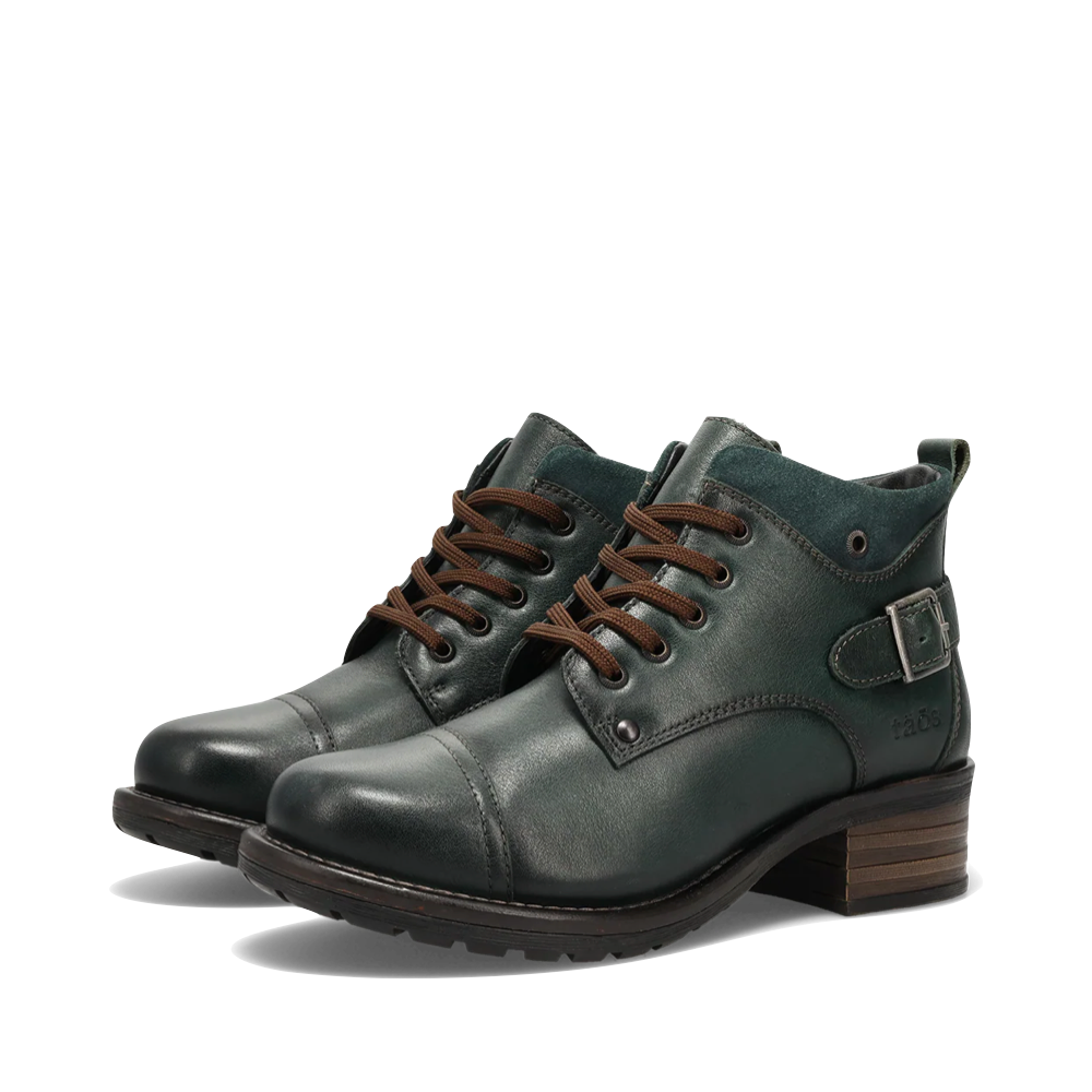 Toe view of Taos Mini Crave Side Zip Lace Boot for women