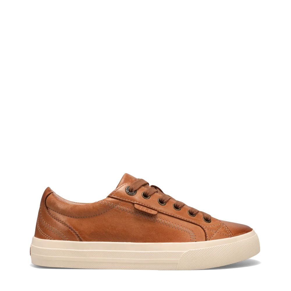 Side (right) view of Taos Plim Soul Lux Leather Sneaker for women.