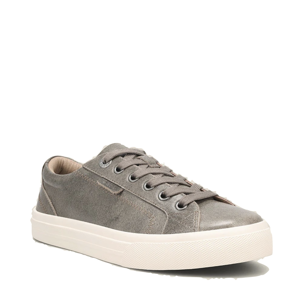 Taos Women's Plim Soul Luxe Leather Lace Sneaker (Olive Fatigue)