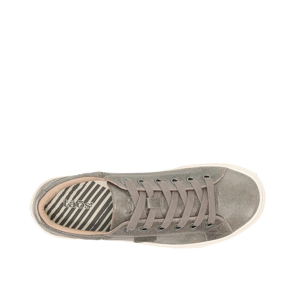 Taos Women's Plim Soul Luxe Leather Lace Sneaker (Olive Fatigue)
