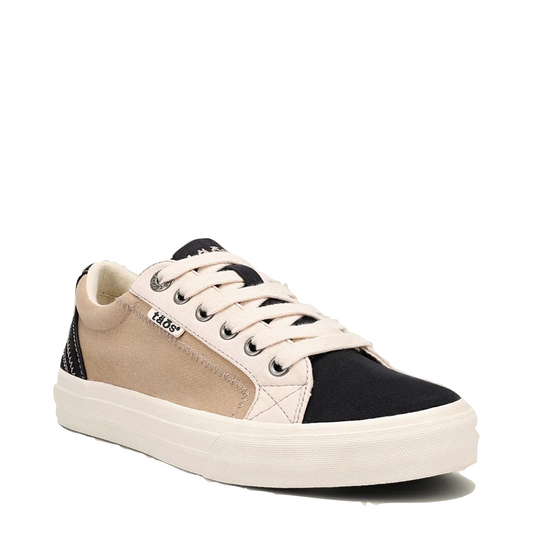 Taos Women's Plim Soul Two Tone Canvas Sneaker in Black/Tan