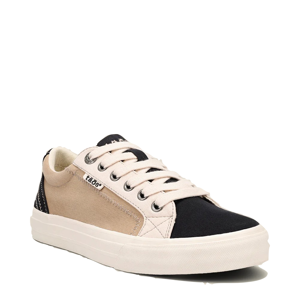 Taos Women's Plim Soul Two Tone Canvas Sneaker (Black/Tan)