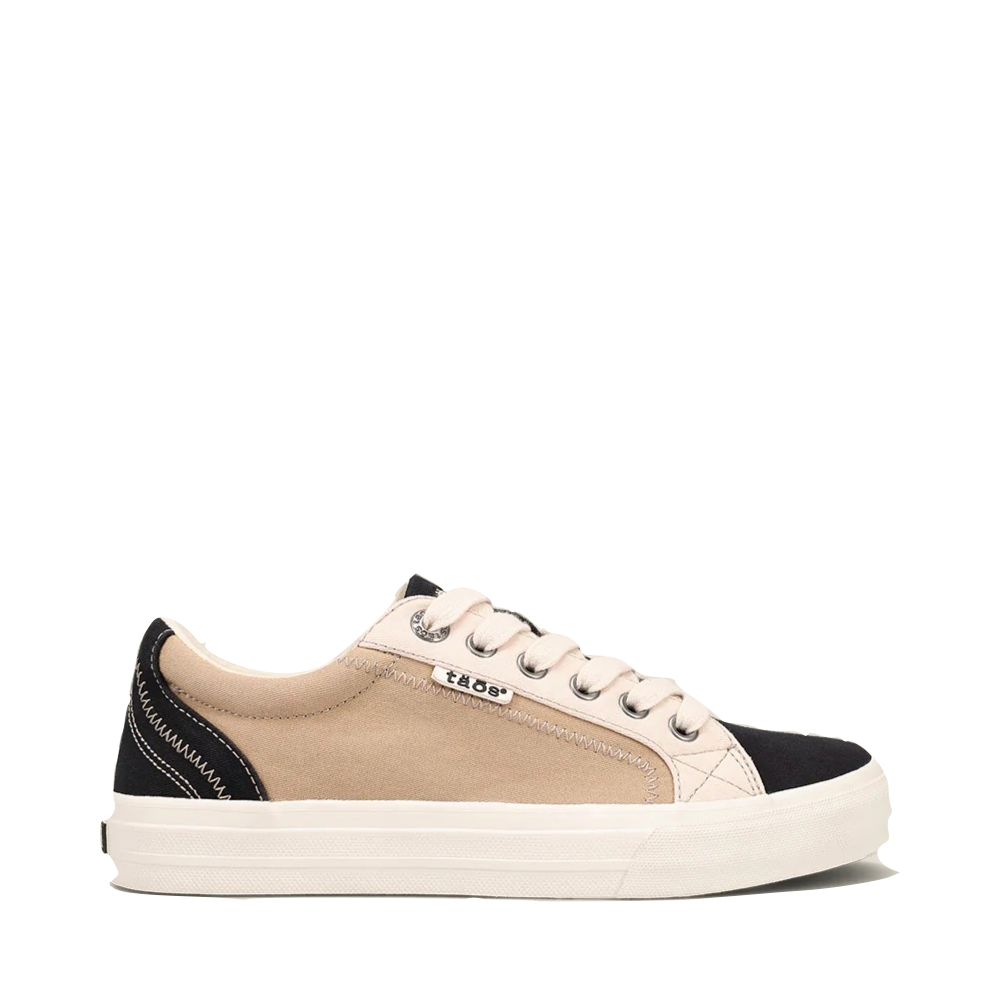 Taos Women's Plim Soul Two Tone Canvas Sneaker in Black/Tan