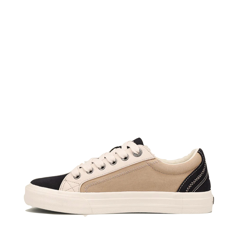 Taos Women's Plim Soul Two Tone Canvas Sneaker in Black/Tan