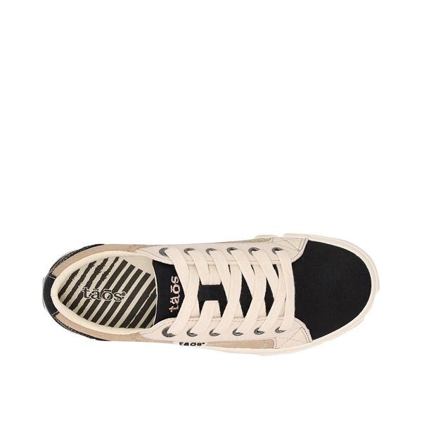 Taos Women's Plim Soul Two Tone Canvas Sneaker (Black/Tan)